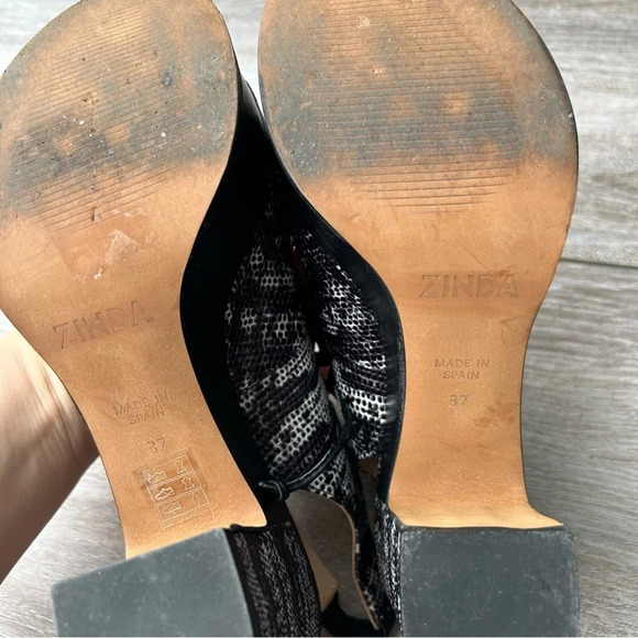 Zinda Snakeskin Chunky Heel Platform Lace Up GLADIATOR Sandals Made  in Spain - Picture 12 of 15